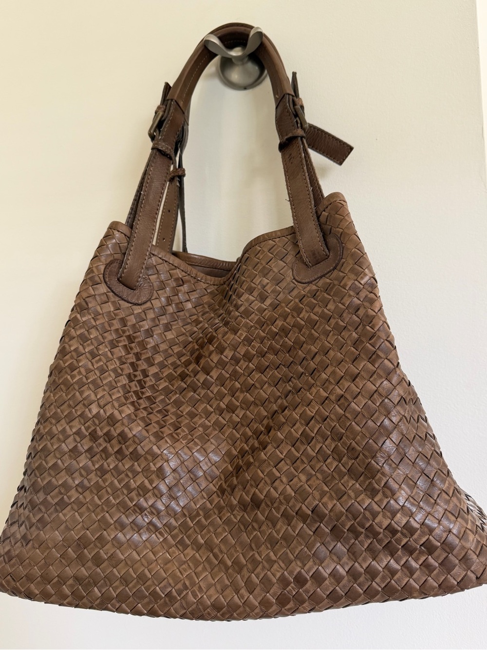 Woven Valentina NWOT Leather Shoulder Bag - Brown